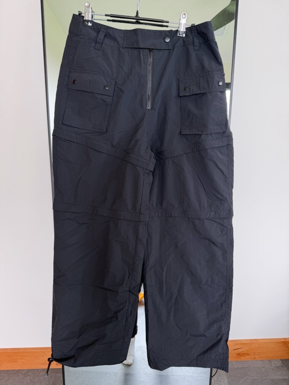 OAK + FORT Black 3 in 1 zip off pants